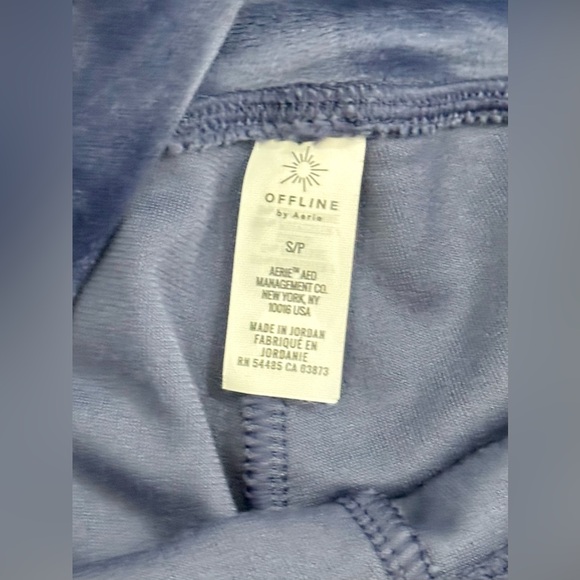 OFFLINE by Aerie- After Party Velour leggings-Navy- Size Small - Picture 6 of 7